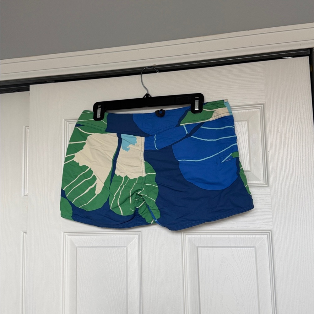 Patagonia Green, Blue & Cream Printed Swim Shorts - Picture 3 of 4